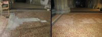Chorraum Bodenfliesen links vor und nach der Restauration *2